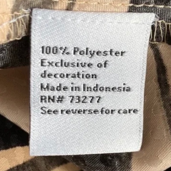 NINE WEST Skirt Midi Elastic Waist Black & Tan Zebra Animal Print Small Medium - Picture 6 of 8